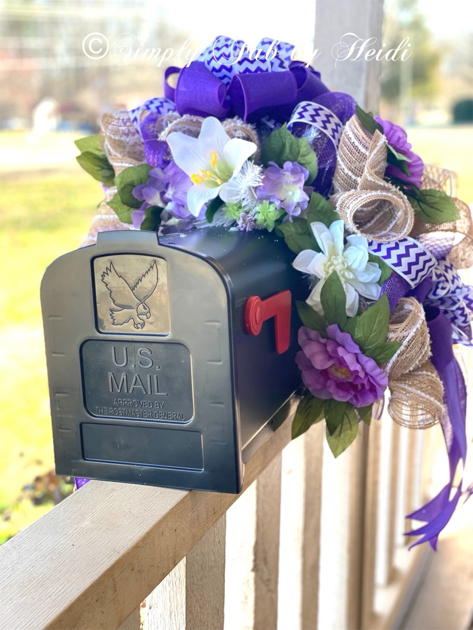 Easter Mailbox Decor Religious Mailbox Swag Easter Mailbox Etsy