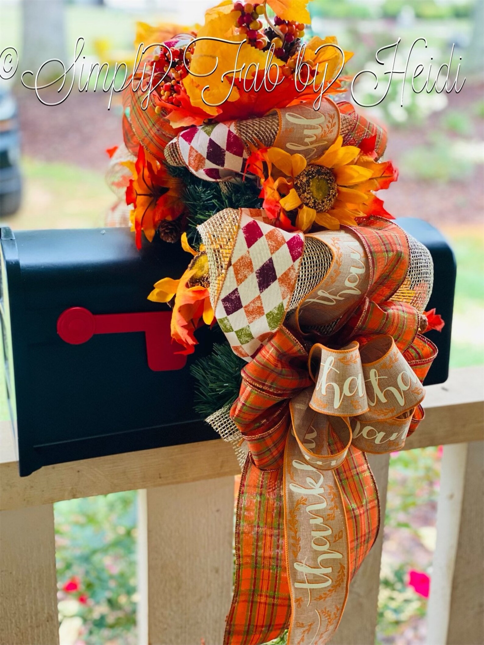 Mailbox Decor Mailbox Swag Fall Mailbox Swag Fall Decor Etsy