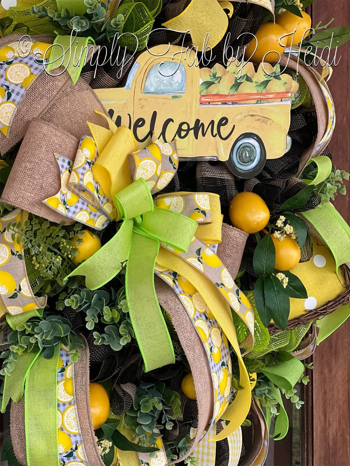 Lemon Wreath Summer Wreath Lemonade Wreath Everyday Wreath Etsy