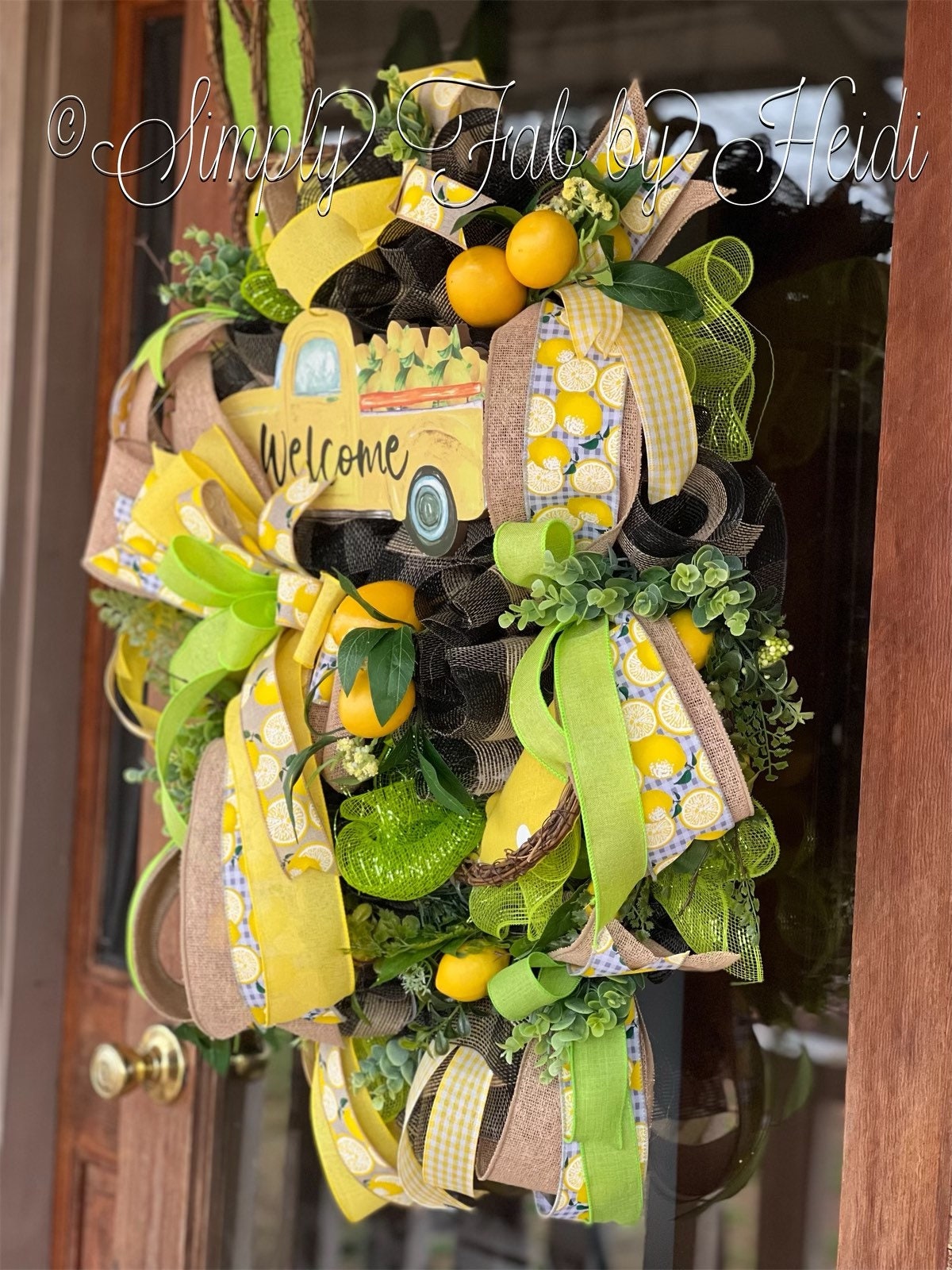 Lemon Wreath Summer Wreath Lemonade Wreath Everyday Wreath Etsy