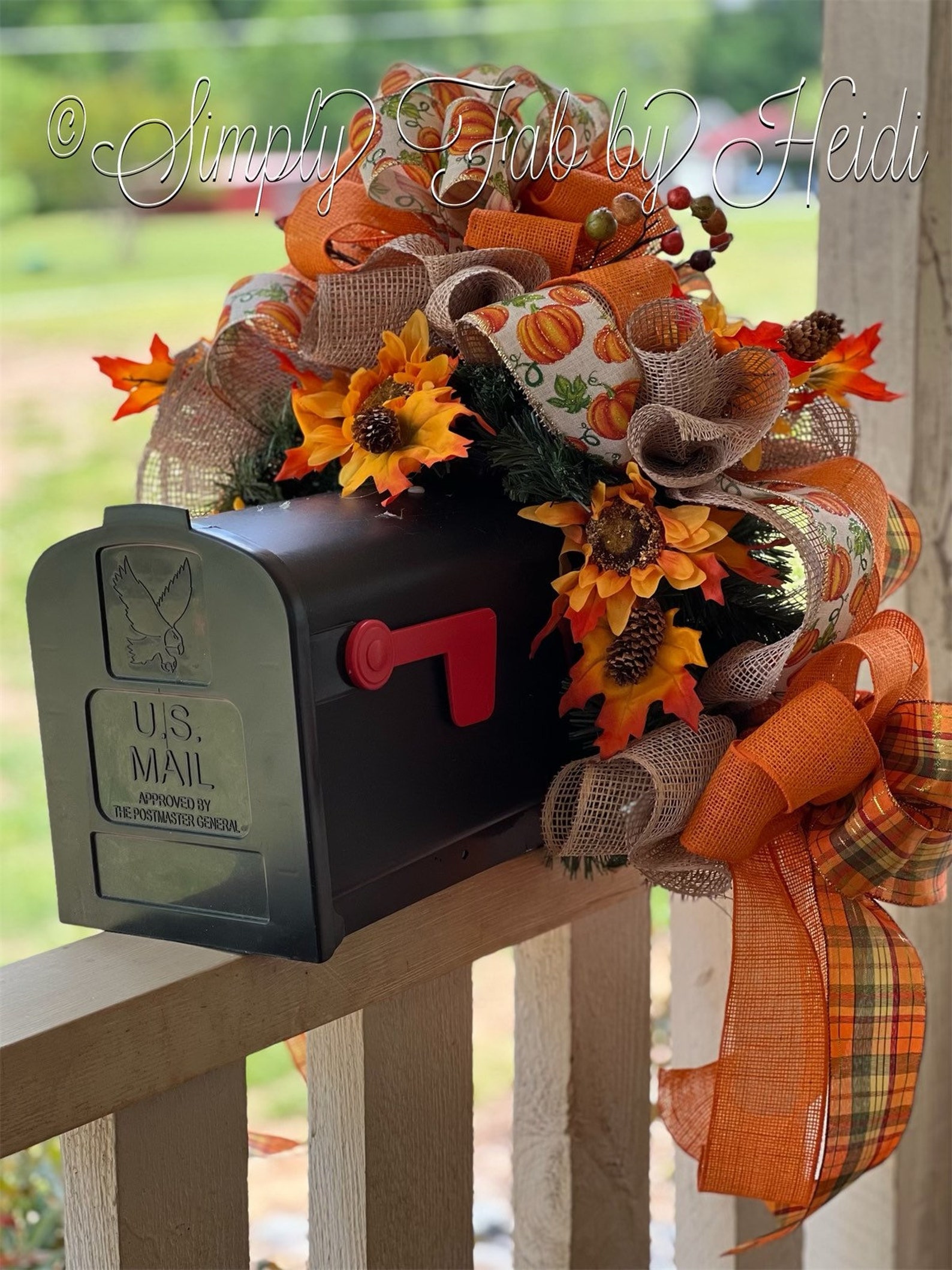 Mailbox Decor Mailbox Swag Fall Mailbox Swag Fall Decor Etsy