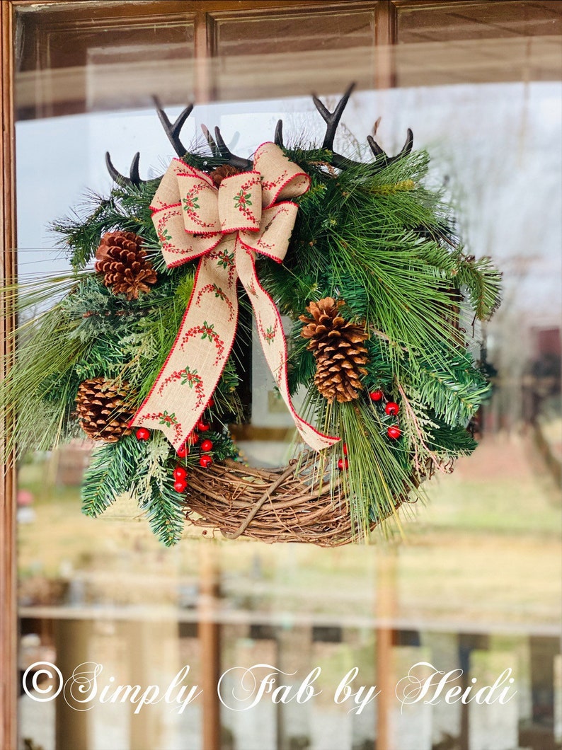 Antler Christmas Wreath 