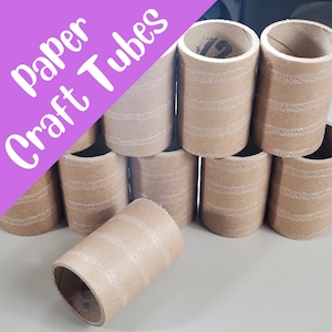 White Cardboard Tubes for Crafts (1.75 x 8 In, 24 Pack) 