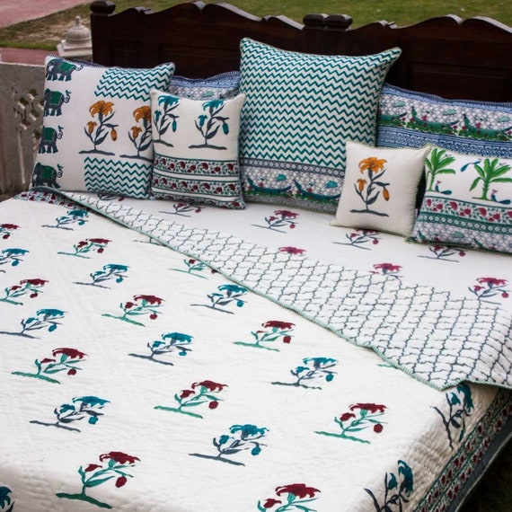Quilts For Sale Handmade Quilt Cotton Muslin Quilt Jaipuri Etsy