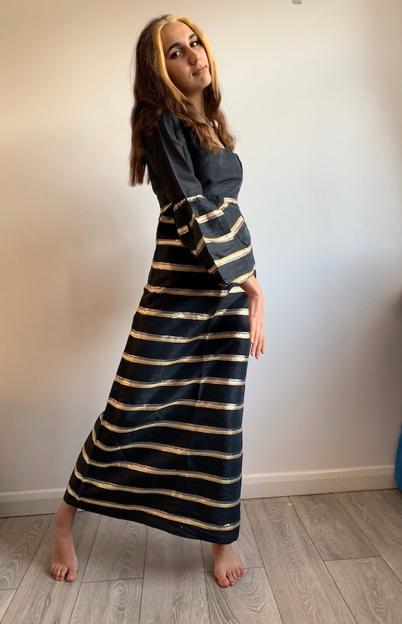 Women’s carnegie style 1970s maxi dress berkertex