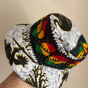 Fairtrade Handmade reggae wax cotton bucket hats colourful african print bucket hat african ankara bucket hats Rasta hat festival hat sunhat