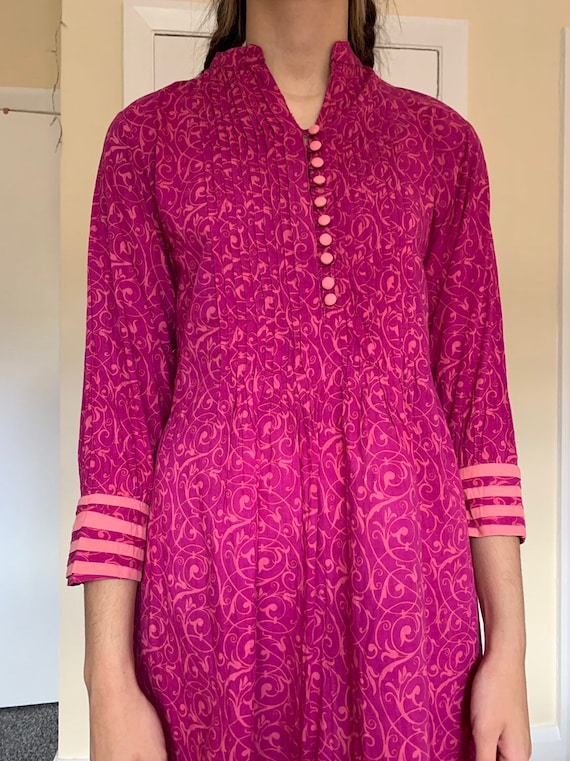 Beautiful vintage pink prairie dress/ women’s cott
