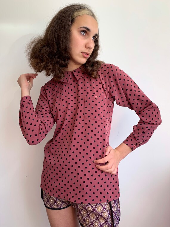 Vintage Polka dot blouse, flow rill yoshimura clas