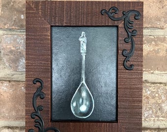 ORIGINAL Framed Acrylic Painting on Canvas Board | "Faith" | OUTLANDER Fan Art Painting