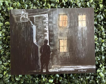 PRINT | "Ghosts From the Past" | OUTLANDER Fan Art Painting Print | Jamie Looking at Claire