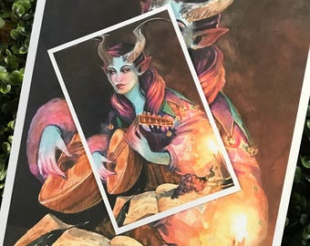 The Bard | PRINTS 4” x 6” or 8.5” x 11” | Baldur’s Gate 3 ALFIRA Fan Art
