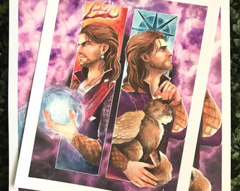 PRINTS The Wizard of Waterdeep | 8.5” x 11” or 11” x 14” Prints | GALE DEKARIOS Baldurs Gate 3 Fan Art