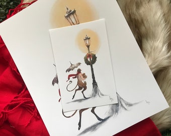 PRINTS| Always Christmas | Narnia Inspired Watercolor Painting | 4”x6” or 8.5” x 11”