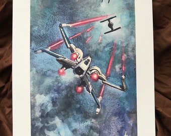 PRINT** The Resistance Inspired 8.5" x 11" Watercolor Gouache Fan Art Painting Print