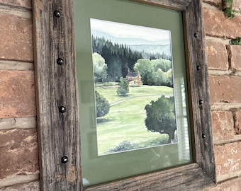 ORIGINAL Framed Fraser's Ridge WATERCOLOR Painting |