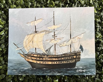 PRINT | "The Artemis" | OUTLANDER Fan Art | Tall Ship Acrylic Painting Print