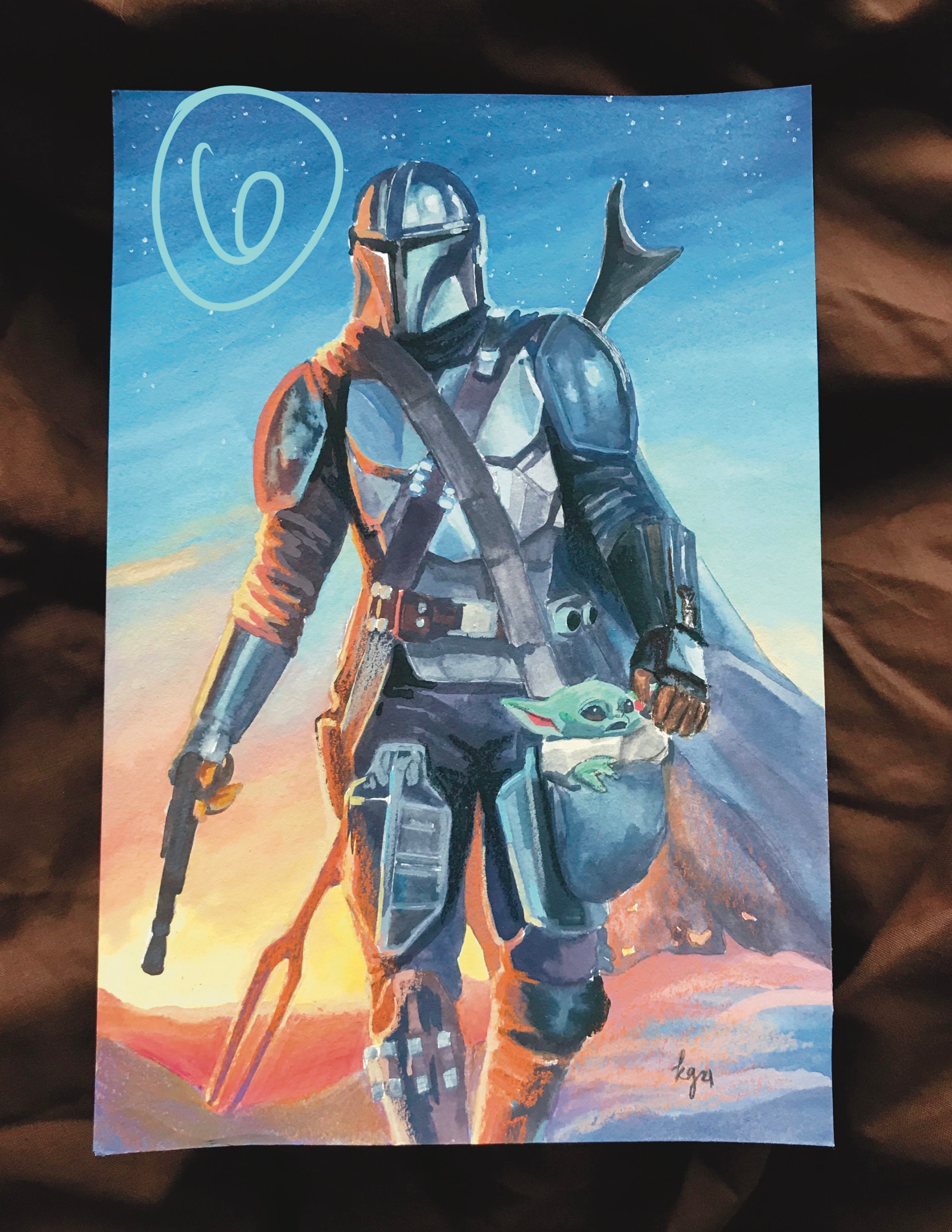 ORIGINAL 6 x 9 Watercolor STAR WARS Inspired Fan | Etsy