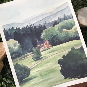 Fraser&#39;s Ridge Print | 8,5 &quot;x 11&quot; Aquarell-Malerei-Druck | OUTLANDER Fan Art