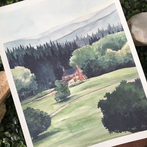 Fraser's Ridge Print | 8.5" x 11" Watercolor Painting Print | OUTLANDER Fan Art