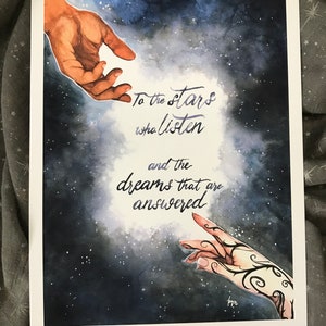PRINTS Feyre and Rhysand ACOTAR | &quot;To The Stars&quot; High Lord and Lady Print | SJM Officially Licensed Fan Art | 8.5&quot; x 11&quot; or 11&quot; x 14&quot; Print