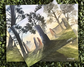 PRINT | "Craigh Na Dun" | Outlander Standing Stones Watercolor Painting Print