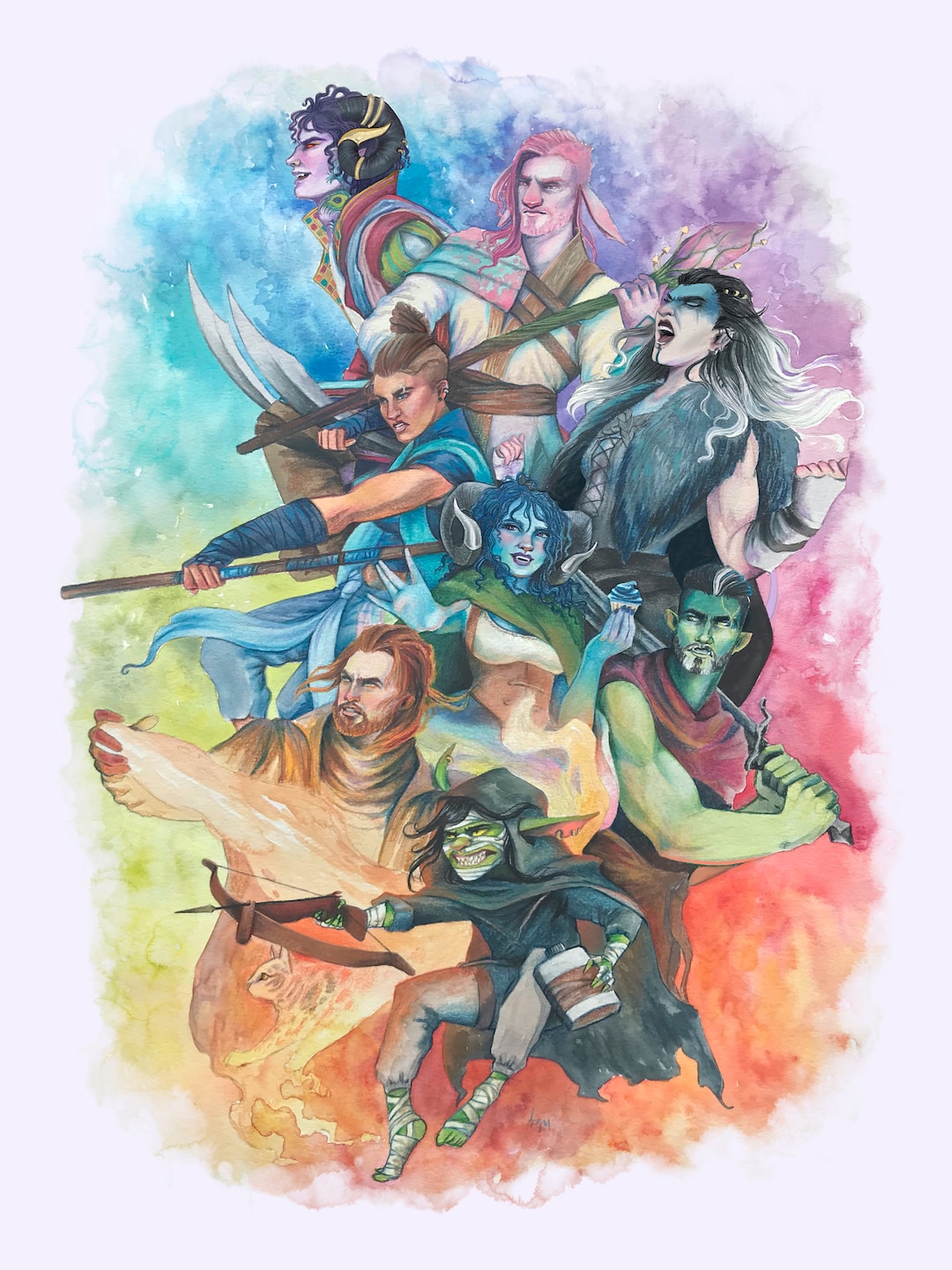 The Mighty Nein CRITICAL ROLE FANART Print 8.5 X 11 and 11 X 14 - Etsy