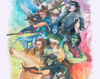 The Mighty Nein CRITICAL ROLE FANART Print 8.5" x 11" and 11" x 14"