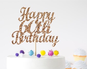 Happy 60th Birthday  cake topper, 60th Birthday Cake Topper, Cake Topper, Glitter Cake Topper, 60th Birthday Decorations, 60th Birthday