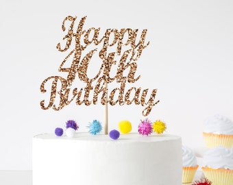Happy 40th Birthday cake topper, 40 Years Loved Cake Topper,40th Birthday Cake Topper, Glitter Cake Toppers, 40th Birthday Decorations