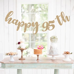 Happ 95th Birthday Banner , 95th Birthday Banner, 95th Birthday, 95th birthday decorations image 1