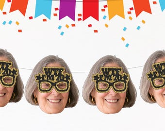 Personalized 70th Birthday Photo Banner, Funny Milestone Decoration