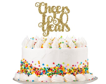 Cheers to 50 Years  Cake topper, 50 Years Loved, Happy 50th Birthday Cake Topper, Birthday Cake Topper, Glitter Cake Topper, 50th Birthday