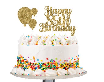 Happy 85th birthday cake topper, 85th Birthday Cake Topper, Cake Topper, Glitter Cake Topper, 85th Birthday Decorations, 85th Birthday