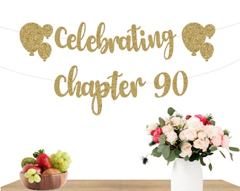 90th Birthday Banner, 90th Birthday Decorations, 90th Birthday Party Decorations