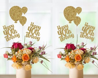 40th Birthday Centerpiece, 40th Birthday Decorations, 40th Birthday Table Decorations