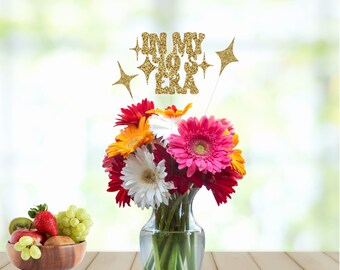 40th Birthday Centerpiece, Era Centerpieces,  40th Birthday Centerpiece, 40th Birthday Decorations, 40th Birthday Table Decorations