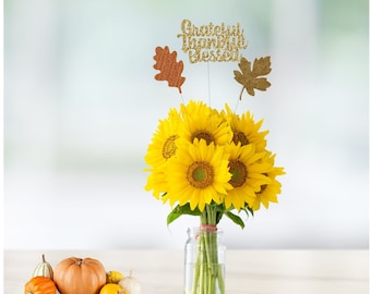 Thanksgiving Centerpiece, Thanksgiving Decorations, Holiday Centerpieces, Grateful Thankful Blessed Centerpiece