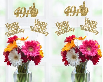 50th Birthday Decorations, 50th Birthday Centerpieces, 50th Birthday Table Decorations