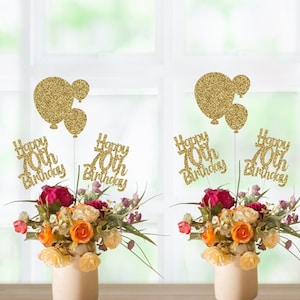 70th Birthday Table Decorations, 70th Birthday Decorations, Happy 70th Birthday Centerpieces
