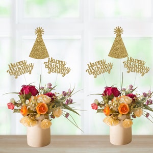 Personalized Birthday Centerpieces, Birthday Centerpiece, Custom Centerpieces, Birthday Decorations