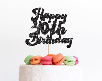 Migeaks 'Legend Since 1985' 40th Birthday Cake Topper - Black Glitter Decoration For Men & Women - View #10