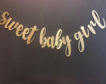 baby girl banner etsy