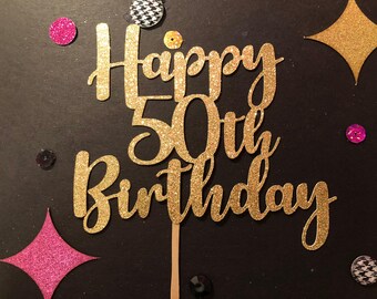 50th birthday cake topper