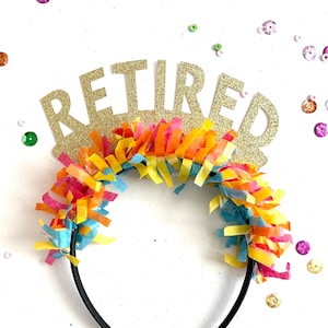 Retired Headband, Retirement Decorations, Retirement Party Crown, Retirement Party Decorations