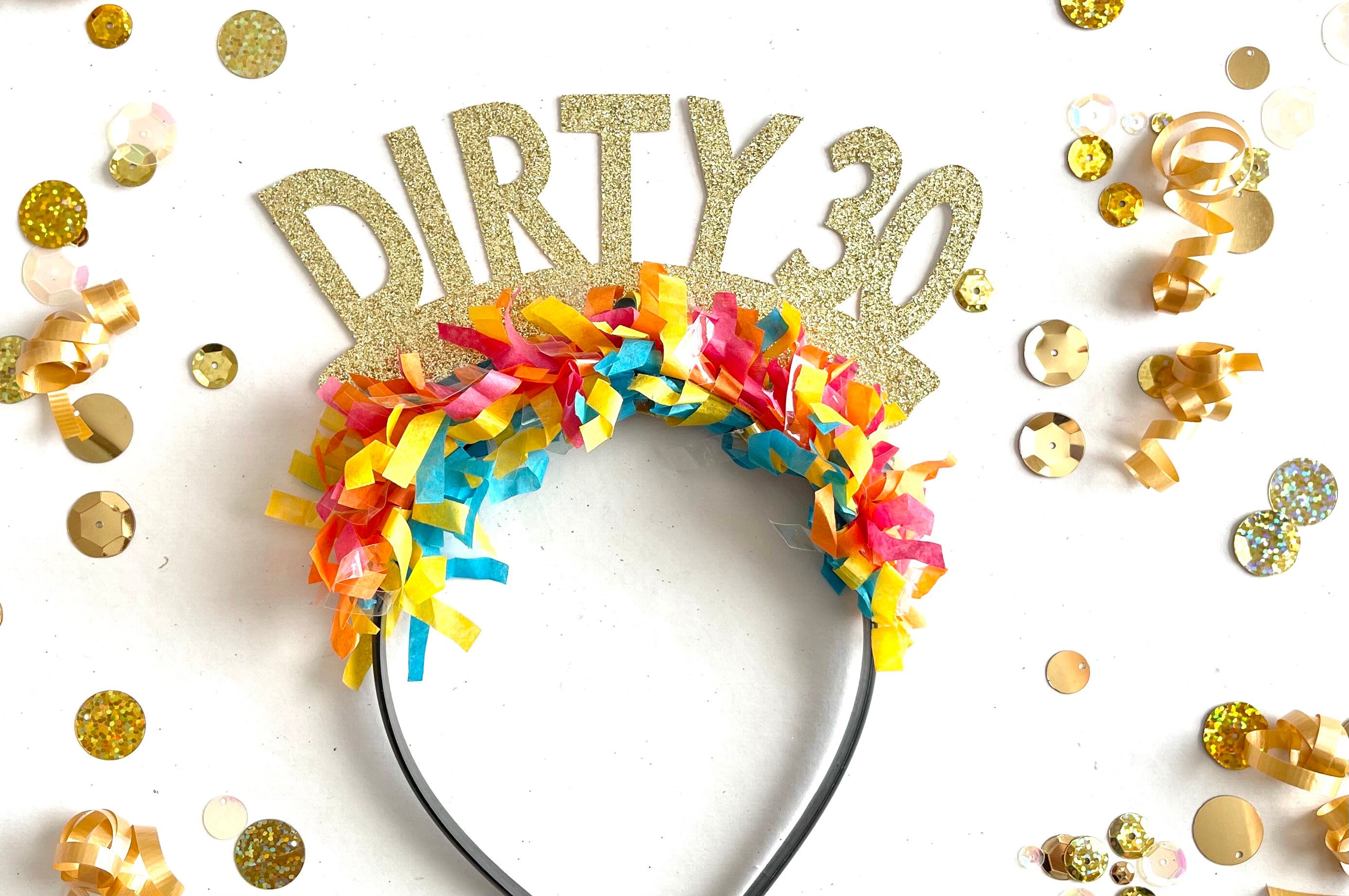 Dirty 30 Headbands 30th Birthday Headband Headband 30th Etsy