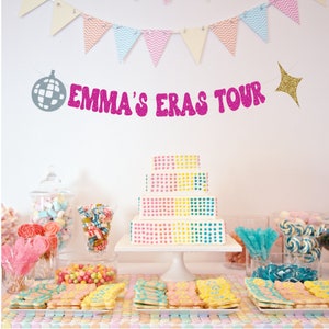 Eras Birthday Banner, Birthday Banners, Birthday Decorations, Happy Birthday Banner, Birthday Sign, Custom Banners, Customized Birthday Sign