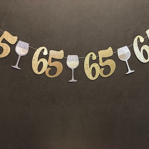 65th Birthday Banner, Cheers to 65 Years 65th Birthday Decor 65th Anniversary, 65th Birthday Sign