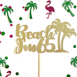 Beach I’m 65 cake topper, 65th Cake Topper, Cake Topper, Gold Cake Topper, 65th Birthday Cake Topper, Cake Decorations