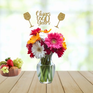 40th Birthday Decorations, 40th Birthday Centerpieces, 40th Birthday Table Decorations, Cheers to 40 Years Centerpiece