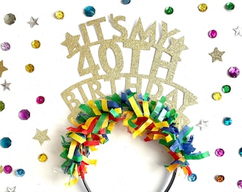 40th Birthday Headband, 40 Looks Good Headband, 40th Birthday Crown, 40th Birthday Party Decorations, 40th Birthday Party Hat